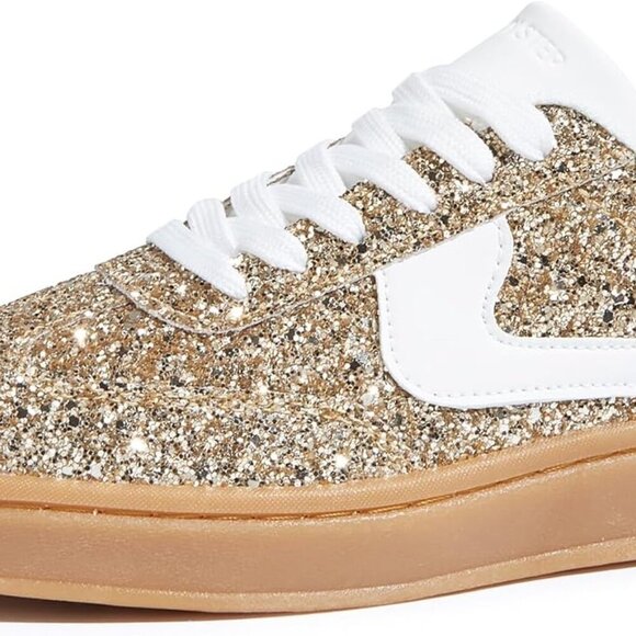 Shoes - Women's Glitter Sneakers Casual Sparkly Anti Slip Rubber Sole Lace-Up